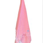 Βαμβακερή Πετσέτα Θαλάσσης Pestemal Ήλιος Κοραλί 90×170 cm.