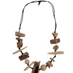 Γυναικείο Ξύλινο Χειροποίητο Κολιέ Bashia Blanka B1