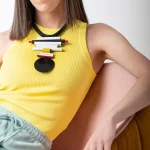 Geometric Tube Plexiglass  Boho Necklace  Κ34  Christina Brampti