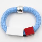 Siel Cord Bracelet with Geometric  Aluminium Details Christina Brampti