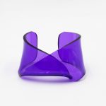 Twisted Plexi Band Purple Splashes Bracelet Christina Brampti