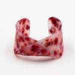 Twisted Plexi Band Pink Splashes Bracelet Christina Brampti