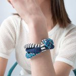 Zig - Zag Climbing Ropes Multi Blue Bracelet Christina Brampti