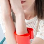 Feature Red Plexiglas Bracelet Christina Brampti