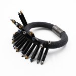 Black Cord Black Class Beads Bracelet Christina Brampti
