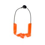 Swirl Orange Plexiglas Necklace Christina Brampti.