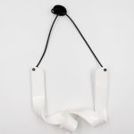 Swirl White Plexiglas Necklace Christina Brampti.