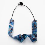 Swirl Multi Blue Plexiglas Necklace Christina Brampti.