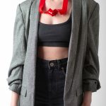 Swirl  Red Plexiglas Necklace Christina Brampti.