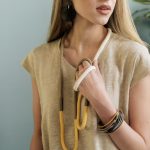 Aluminium Multi Colour Tude Long Necklace K27U Christina Brampti