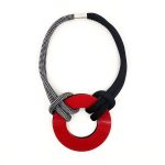 Plexiglass Circle Double Sided Short Necklace K14zb Christina Brampti