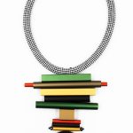 Geometric Tube Plexiglass  Boho Necklace  Κ34d  Christina Brampti