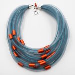 Mesh Rope Aluminium Small Tube Necklace K66U Christina Brampti