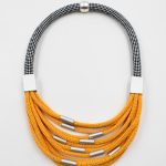 Multipe Cord Aluminium Tube Short Necklace K67N CristinaBrampti