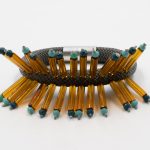 Grey Cord Gold Class Beads Bracelet Christina Brampti