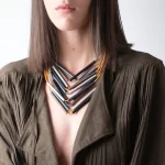 Thin Tube Cotton Multiple Necklace K1994 Christina Brampti