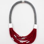 Multipe Cord Aluminium Tube Short Necklace K67O CristinaBrampti