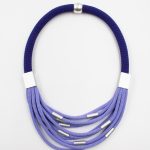 Multipe Cord Aluminium Tube Short Necklace K67P CristinaBrampti