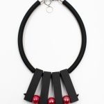 Urban Abstract Aluminium Rubber Necklace K2271A Christina Brampti