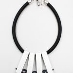 Urban Abstract Aluminium Rubber Necklace K2271B Christina Brampti