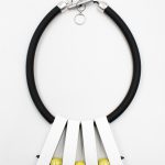 Urban Abstract Aluminium Rubber Necklace K2271C Christina Brampti