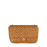 Γυναικεία Καπιτονέ Τσαντάκι Ώμου Thiros Glam Light Tan Brown