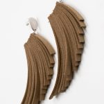 Suede Stripe Long Earrings S1406L Christina Brampti
