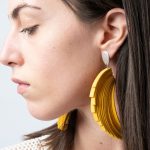 Suede Stripe Long Earrings S1406e Christina Brampti