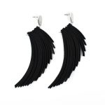 Suede Stripe Long Earrings S1406i Christina Brampti