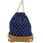 Unisex Σακίδιο Πλάτης Bashia Blanka Μπλε Navy απο καμβά