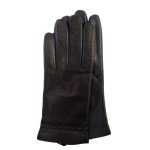 Γυναικεία Δερμάτινα Γάντια Guy Laroche G9 Μαύρα-Μπλε