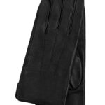 Γυναικεία Δερμάτινα Gloves Carla Μαύρα