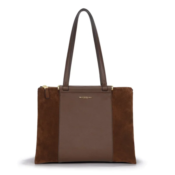 Γυναικεία Δερμάτινη Τσάντα Ωμου Nannini Febe Καφέ