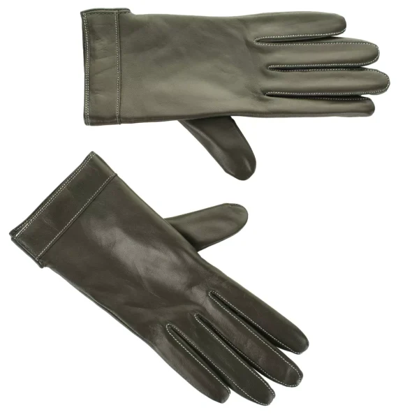 Γυναικεία Δερμάτινα Γάντια Guy Laroche,Λαδί