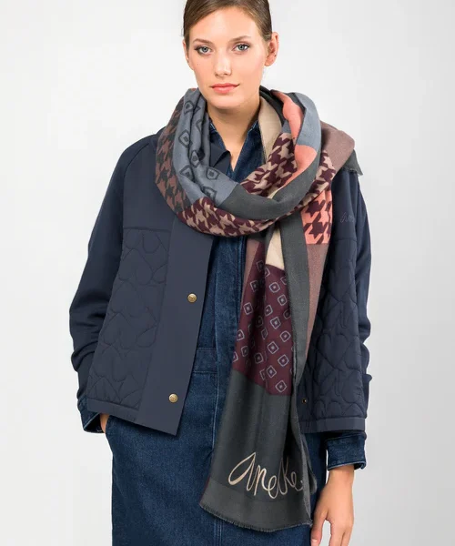 Γυναικεία Πασμίνα με Patern Anekke Multicolor