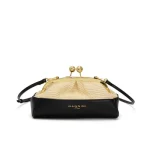 Τσάντα Clutch Junia-G Small NANNINI Raffia Μαύρο