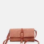 Τσάντα Φάκελος  PEPE Moll Raffia Σομόν