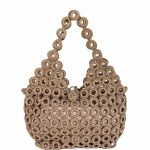 Τσάντα Handbag Crochet ENRICO VERSARI Καφέ