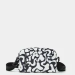 Τσάντα ώμου και χιαστί Moire Mandarina Duck Ασπρο - Μαύρο